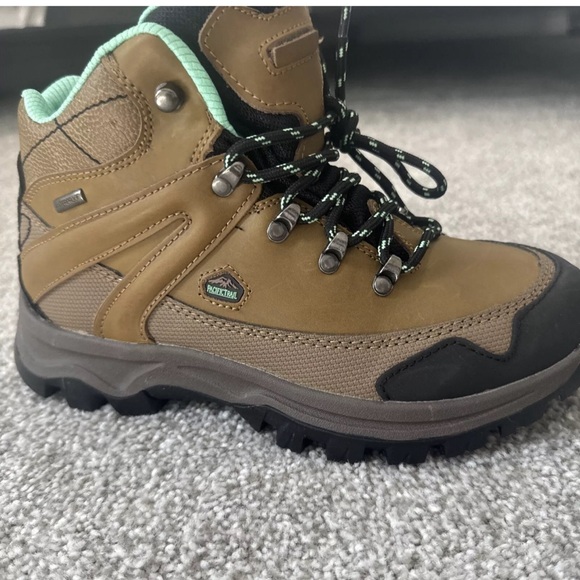 New Pacific Trail Hiking Boot Rainer Jr Brown Leather Round Toe Lace Up - Picture 6 of 8